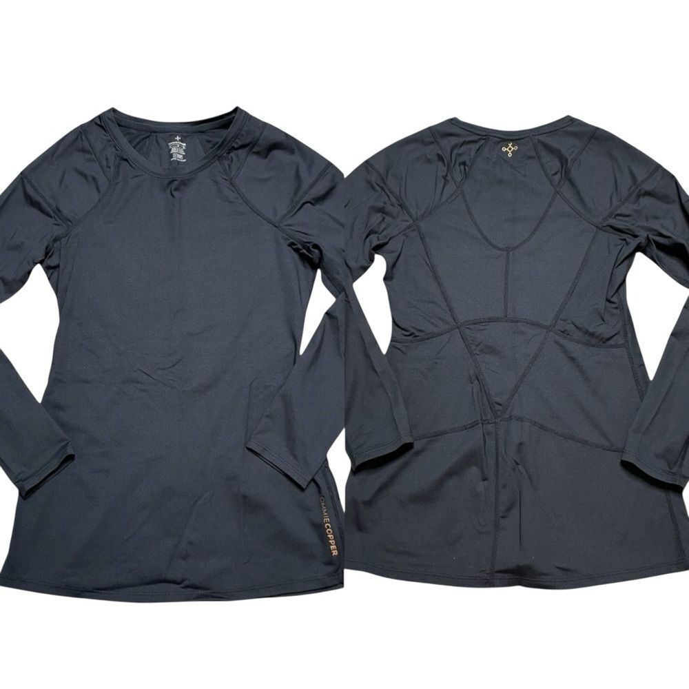 TOMMIE COPPER Back Support Shirt Black Size Large